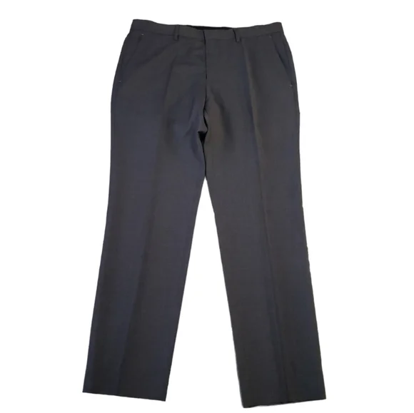 HUGO Boss Dieselstrasse 12 gray wool lined flat front Pants, Size 34R